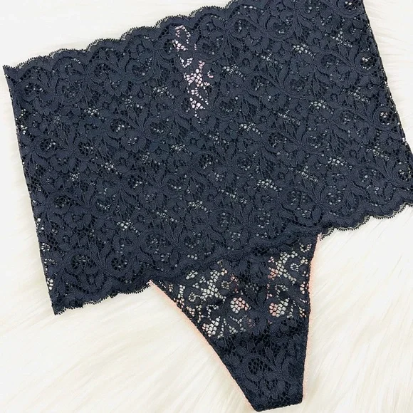 Victoria’s Secret Lace High Waist Thong Pantie Medium - Picture 4 of 8